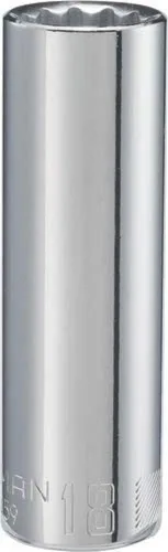 Miniatura 6 de CRAFTSMAN Toma profunda, métrica, unidad de 1/2 pulgada, 0.748 in, 12 puntos (CMMT44446)