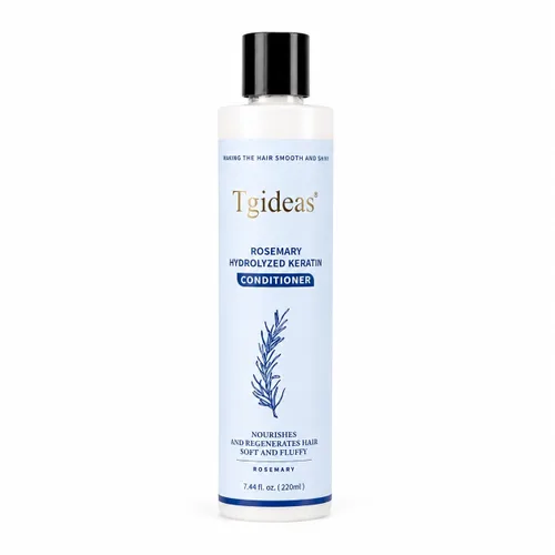 Tgideas Acondicionador capilar de romero para mujeres y hombres, acondicionador desenredante e hidratante con infusión de queratina hidrolizada