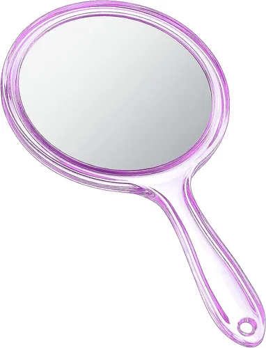 Miniatura 9 de Jetec Espejo de mano de doble cara, espejo de mano de doble cara, espejo de aumento 1X/2X con asa, espejo de mano transparente, espejo de maquillaje