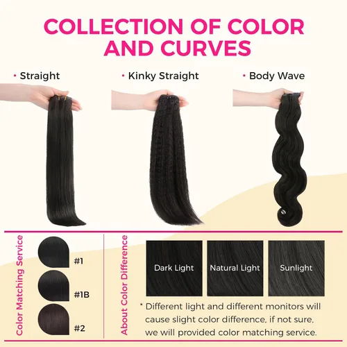 Miniatura 8 de Lashey - Extensiones de cabello con clip sin costuras, de cabello humano real, 7 unidades, 110 g, 14 pulgadas, color negro natural, lacio