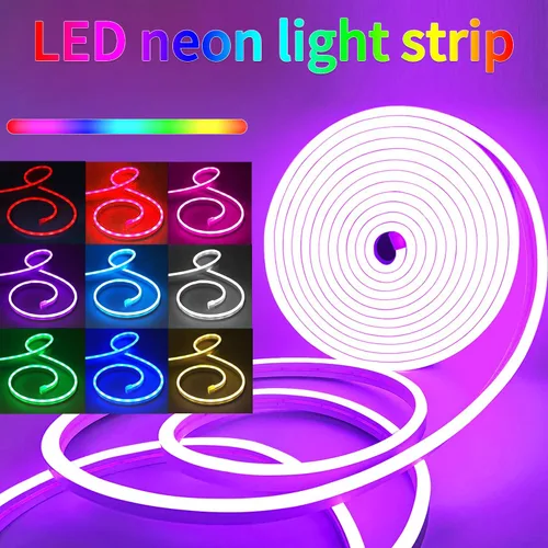 Miniatura 4 de Tira de luces LED de neón, tira de luces LED alimentada por USB de 3.3 pies, tira de luces de cuerda LED de 5V con sincronización de música y cambio
