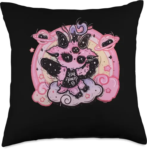 Miniatura 5 de Creepy baby Baphomet Occult art Pastel Goth Devilish Baby Baphomet - Almohada de 16 x 16 pulgadas, multicolor