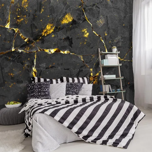 Miniatura 8 de Mural de pared de bosque nebuloso con escena de pino, papel tapiz de tela para sala de estar, dormitorio, baño, mural de montaña - 91"x65