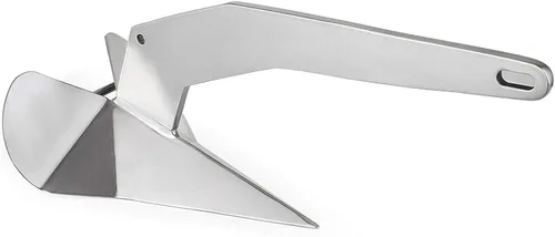 Miniatura 5 de ISURE MARINE Ancla triangular resistente de acero inoxidable estilo delta/ala para barco, 11 libras, 13 libras, 16 libras, 17.5 libras, 22 libras