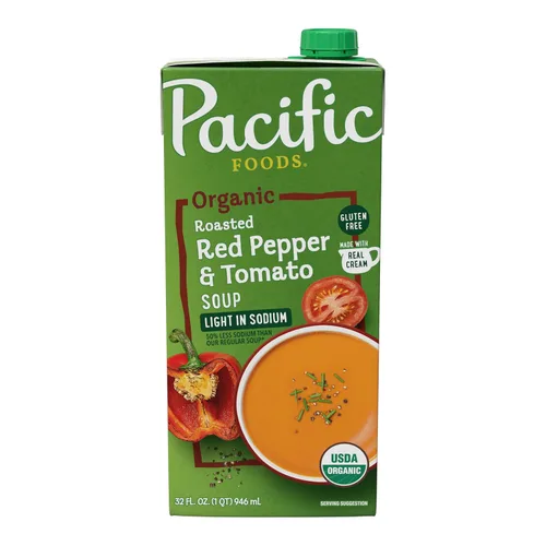 Miniatura 9 de Pacific Foods Sopa orgánica de pimiento rojo asado y tomate, cartón de 32 onzas