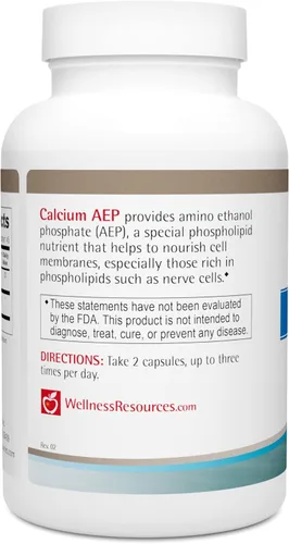 Miniatura 3 de Wellness Resources Calcio AEP - Suplemento de apoyo nervioso para protección celular, longevidad, salud de la membrana celular y soporte de la vaina