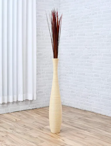 Miniatura 4 de Leewadee Relleno de Jarrón Alto, Tallos de Hierba Natural – 2 Manojos de Ramas de Colores para Jarrones, Ramitas Cuidadosamente Secas para Burdeos