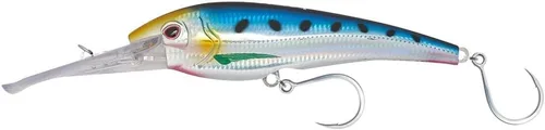 Miniatura 44 de Nomad Design DTX Minnow con sistema patentado Autotune - Acción de natación de pez cebo envejecido, BKK Diablo Caballa Rosa Caliente