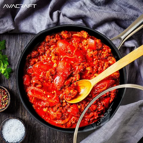 Miniatura 3 de AVACRAFT Sartén antiadherente de cerámica con tapa, sartén para huevos, sartén antiadherente de cerámica, 100% PFOA, sartén de cocción sin toxinas