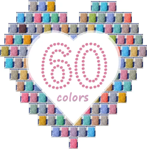 Miniatura 10 de CAIOVSE 60000 piezas de cuentas de pintura de diamantes de 120 colores, taladros redondos, diamantes de imitación 5D, accesorios de arte