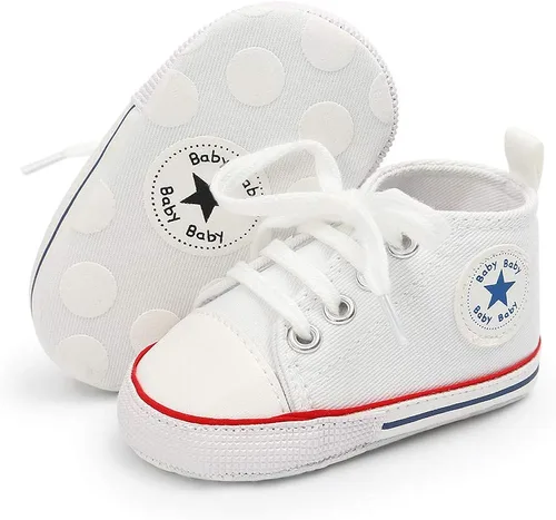 Miniatura 5 de KIDSUN zapatos deportivos altos hasta el tobillo para bebés niños y niñas con suela antideslizante suaves para recién nacidos zapatos precaminadores