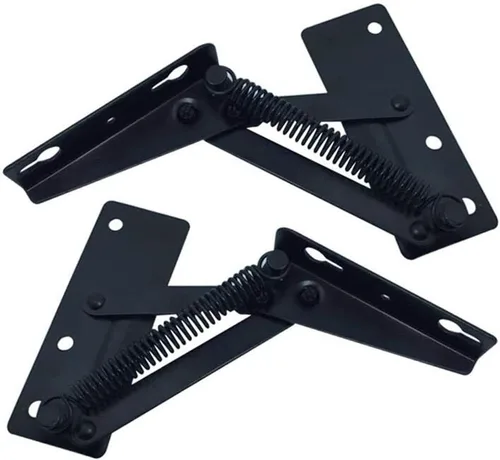 Miniatura 2 de 2 piezas de soporte de elevación plegable de 80 grados, bisagras de resorte negras son ampliamente utilizadas en elevadores de bisagras de sofá