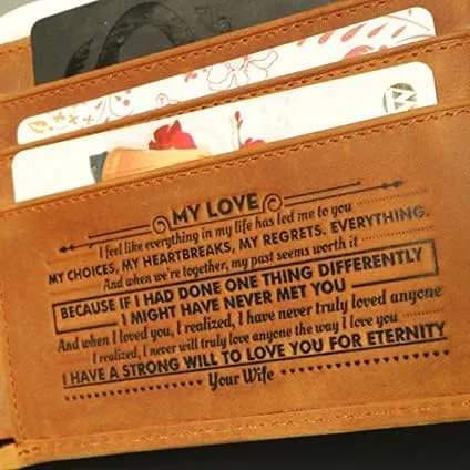 Miniatura 5 de Billetera con texto en inglés "To My Husband con texto en inglés "To My Husband " (texto en inglés), A mi amor, Vintage