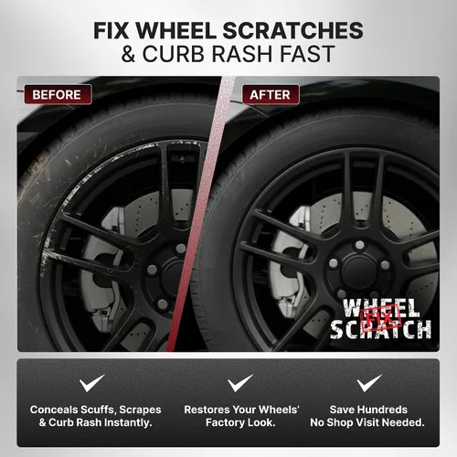 Miniatura 2 de Wheel Scratch Fix - Kit de retoque de llantas rápido y fácil, colores universales (negro (brillo))