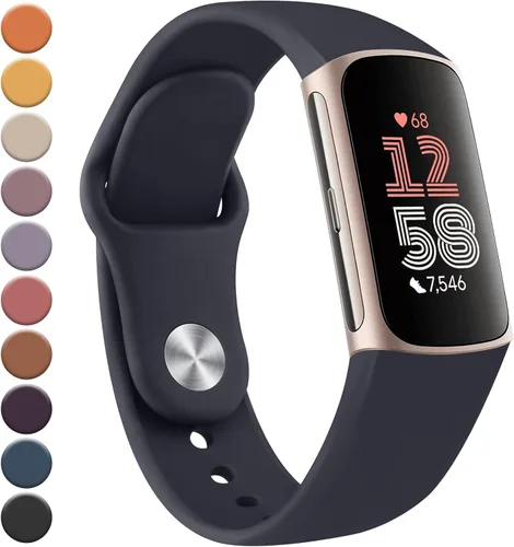 Miniatura 7 de Meliya Correa compatible con Fitbit Charge 6 Bands/Fitbit Charge 5 Bandas Mujeres Hombres, Silicona Suave Ajustable Impermeable Deportiva Correa