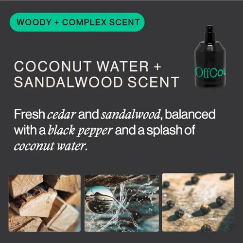 Miniatura 3 de OffCourt Fragancia unisex – Agua de coco y aroma de sándalo – Colonia para hombres y perfume para mujeres, ingredientes limpios, vegano, libre