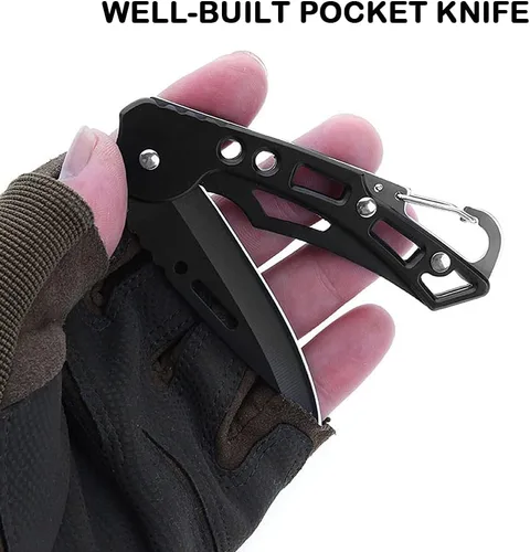 Miniatura 5 de Cuchillo plegable de bolsillo, hoja súper afilada de solo 2.5 pulgadas, bueno para acampar supervivencia actividades en interiores y exteriores