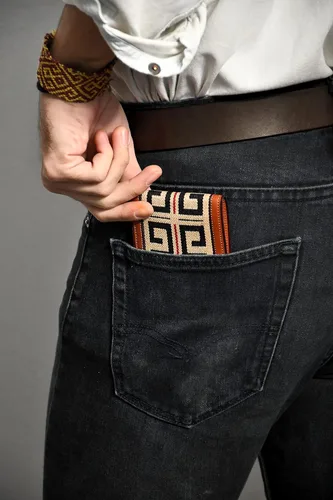 Miniatura 7 de GauchoLife Guarda Pampas Billetera Bi-Fold de Piel GriegoBronceado