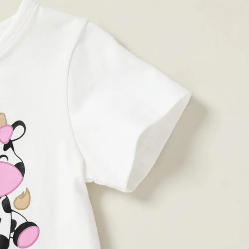 Miniatura 4 de YOUNGER TREE - Conjunto de camiseta y pantalones cortos de lino con cinturón, diseño de sandía
