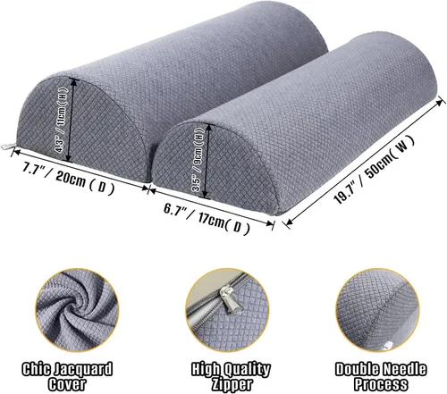 Miniatura 2 de 2 almohadas de rodilla para dormir, almohada de media luna para cuello, piernas, tobillo pie y rodilla, espuma de alta densidad para elevación