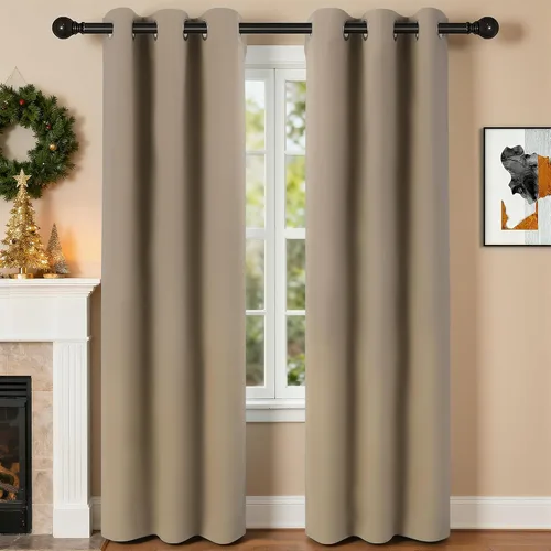 Miniatura 78 de Cortinas de oscurecimiento de habitación de 45 pulgadas de largo para dormitorio y sala de estar, cortinas térmicas aislantes con ojales