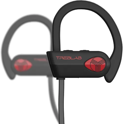 Miniatura 2 de TREBLAB Auriculares para correr Bluetooth XR500, IPX7 impermeables, con cancelación de ruido, ajuste seguro, auriculares deportivos inalámbricos