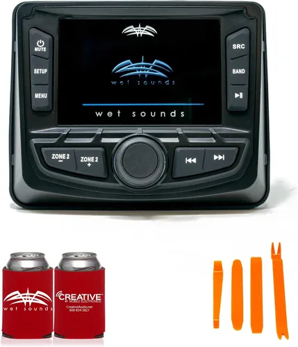 Miniatura 2 de Wet Sounds WS-MC2 - Receptor de medios digitales marinos y control remoto MC-TR-MINI Mini con cable de 25 pies (requiere actualización de software)