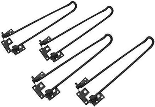 Miniatura 2 de 4 patas de mesa plegables de 28.5 pulgadas, de hierro sólido, resistentes, fáciles de instalar, patas de escritorio plegables (28.5 pulgadas)