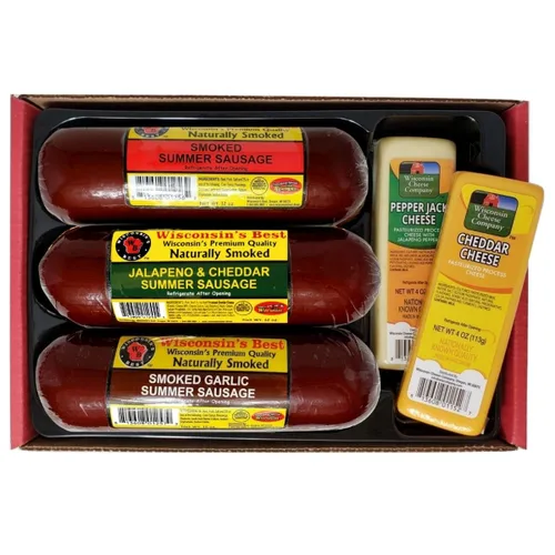 Miniatura 3 de Wisconsin's Best & Wisconsin Cheese Company Cesta de Regalo premium de muestras