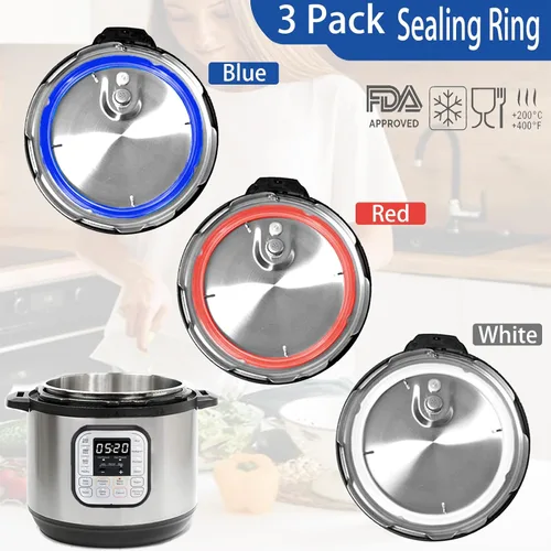 Miniatura 9 de Paquete de 3 anillos de sellado de 6 cuartos para anillos de sellado instantáneo de ollas de repuesto para sello instantáneo de olla de 5/6 cuartos