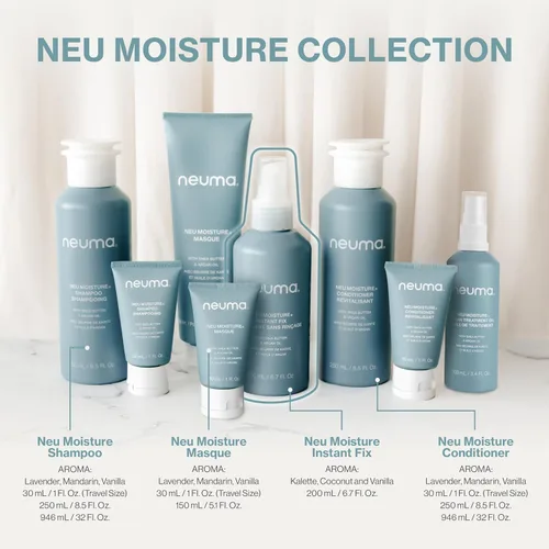 Miniatura 8 de Neuma Neu Moisture - Spray de tratamiento capilar sin enjuague Spray desenredante con protección contra el calor Hidratación nutritiva