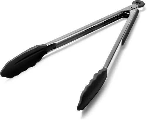 Miniatura 25 de Doosu Pinzas de cocina para cocinar: juego de pinzas para alimentos resistentes al calor de 600 °F con puntas de silicona antiarañazos, pinza