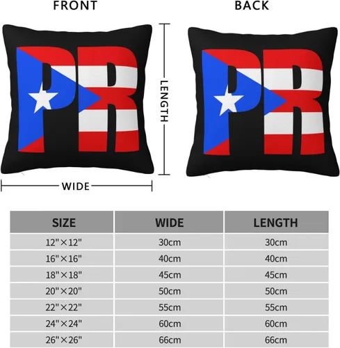 Miniatura 2 de Fundas de almohada con bandera puertorriqueña, fundas de almohada decorativas de 18 x 18 pulgadas, funda de almohada para decoración al aire libre