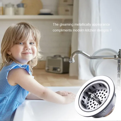 Miniatura 9 de 304 acero inoxidable fregadero de cocina Twist Lock cesta drenaje montaje w/latón tuercas - VARNAHOME