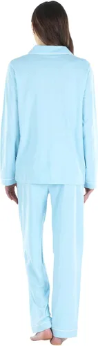 Miniatura 2 de Sleepyheads Conjunto de pijama de algodón con botones para mujer Conjunto de manga corta - Azul claro
