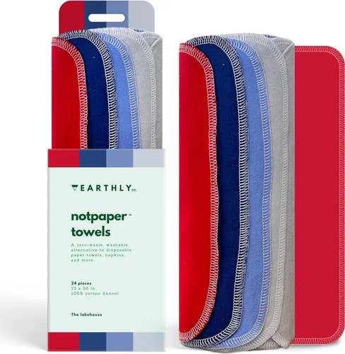 Miniatura 26 de Toallas de papel reutilizables, paquete de 10 unidades, rollo de toallas de papel de algodón lavables, servilletas reutilizables sin papel