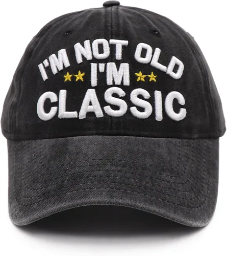 Miniatura 9 de Divertidos regalos de jubilación o cumpleaños sombreros para hombres y mujeres, gorra de béisbol clásica I'm Not Old Regalos para papá, abuelo