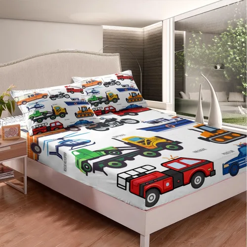 Miniatura 16 de Juego de ropa de cama ajustable con diseño de notas musicales rojo y azul, juego de sábanas para niños, mujeres y hombres, decoración de habitación