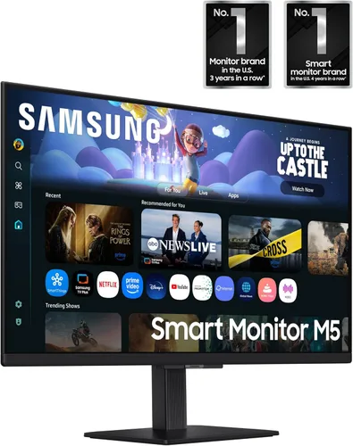 Miniatura 3 de Samsung Monitor inteligente FHD de 27 pulgadas serie M5 (M50F) con TV en streaming, altavoces, HDR10, Gaming Hub, múltiples puertos, rastreador