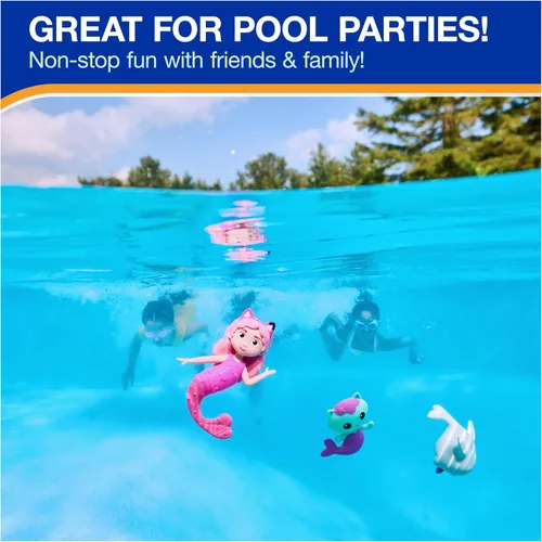 Miniatura 6 de SwimWays Gabby's Dollhouse - Juego de 3 personajes de buceo, accesorios de piscina y juguetes de piscina para niños, suministros para fiestas