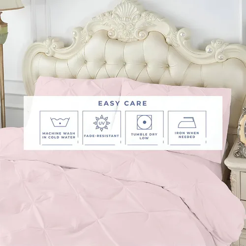 Miniatura 44 de Kotton Culture 1 Pc Twin/Twin XL Size Pinch Pleated - Pintuck Duvet Cover Only - 100% Egyptian Cotton Sateen -1000 TC Luxury Comforter Cover-Zipper