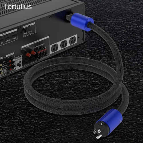 Miniatura 3 de Tertullus Cable de alimentación de alta fidelidad, cable de alimentación audiófilo de audio Ac 11AWG 125V 15A con enchufe IEC C15 de EE. UU.
