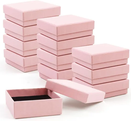 Miniatura 15 de Coobbar Caja de regalo, caja de regalo, caja de regalo, 12 cajas de regalo cuadradas de cartón para joyas, caja de regalo de papel de cartón relleno
