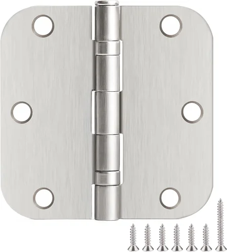 Miniatura 16 de Paquete de 100 bisagras para puerta, redondeadas, de 5/8 de pulgada, estándar, para puertas dobles/individual de madera, herrajes para habitación