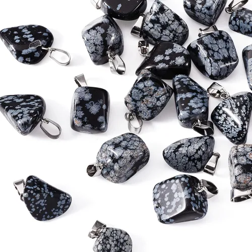 Miniatura 8 de Beadthoven - 24 dijes de piedras preciosas irregulares naturales, piedras curativas mixtas, chakras, reiki, pepita, piedras preciosas para hacer