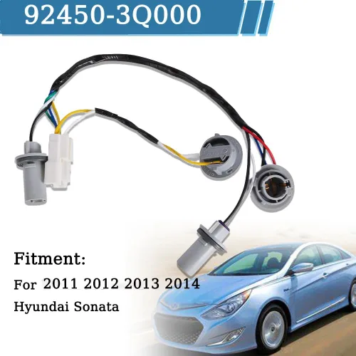 Miniatura 4 de 92450-3Q000 92450 3q000 3q000 Lámpara de luz trasera, soporte de enchufe y cable compatible con Hyundai Sonata 2011-2014, reemplaza 92450-3Q000