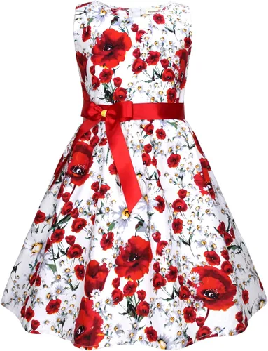 Miniatura 40 de Vestido de verano para niña, de algodón, con diseño floral