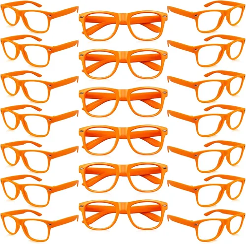 Matcheck 20 gafas de juego de simulación para niños a granel, sin marco de lentes, gafas falsas para niños y niñas, regalos de fiesta de cumpleaños