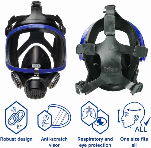 Miniatura 2 de Dräger X-plore 5500 Máscara respiradora de cara completa Aprobado por NIOSH