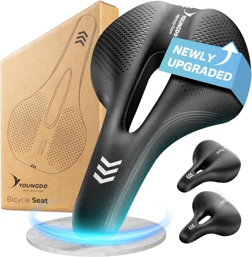 Miniatura 8 de YOUNGDO Waterproof Bike Saddle with Memory Foam, Comfort Bicycle Saddle Seat Cushion Universal Fit, Shock Absorbing fit Peloton Bike Mountain Bike